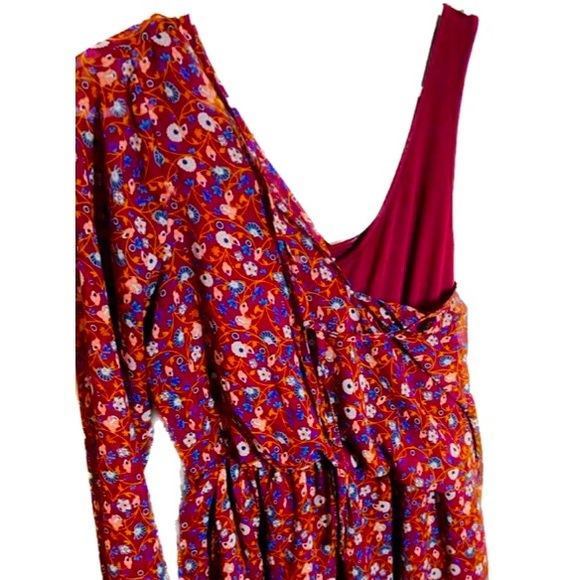 MUDD Boho Floral Long Sleeved Sheer W/Tank Lining Dress Size S - Picture 3 of 6